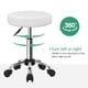 thumbnail image 4 of Silla de salón FURWOO, taburete ajustable con ruedas, color blanco, 4 of 7