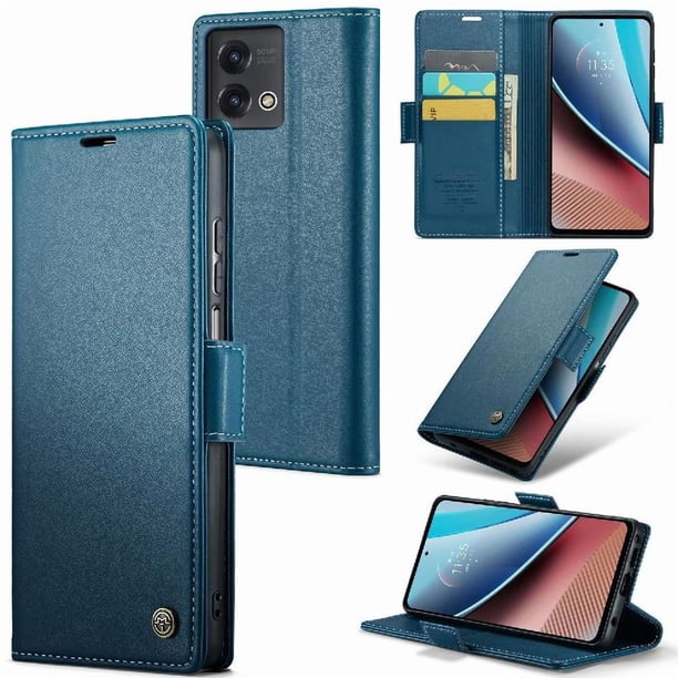 CaseMe tipo cartera Motorola Moto G Stylus 5G 2023 con cierre magnético, RFID, tarjetero, soporte, carga inalámbrica