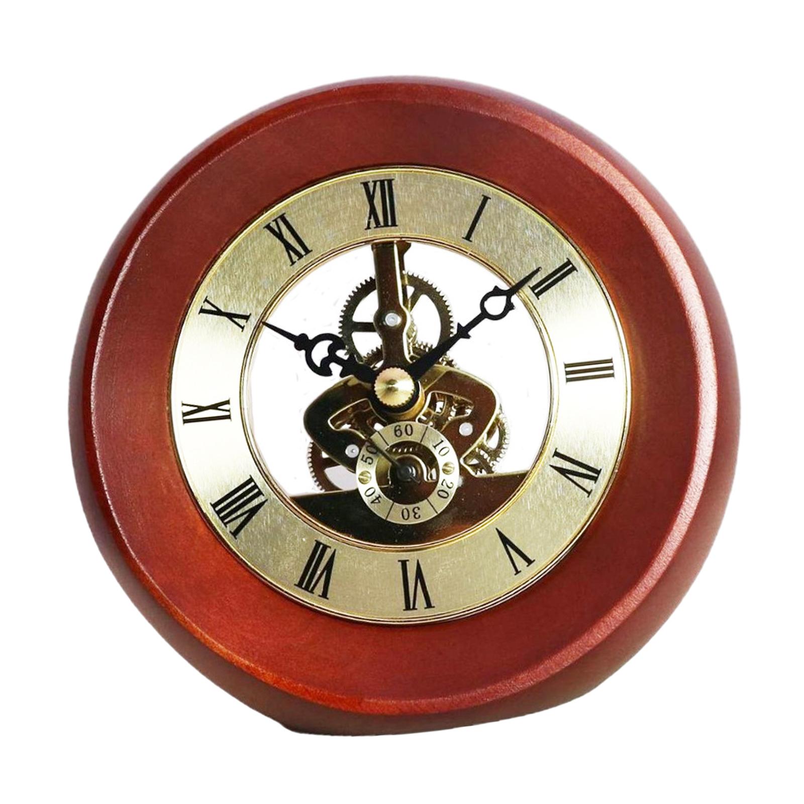 Magideal - Reloj De Engranajes, Reloj Steampunk, Adornos Decorativos, Reloj De Mesa Creativo De Moda, Versión De Metal, Reloj De Escritorio Mecánico Para Jardín A