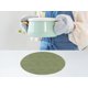 thumbnail image 5 of REGALWOVEN Juego de 6 Manteles Individuales Redondos para Decoración de Mesa de Comedor de Cocina Manteles Lavables Mantel Limpiable Verde 14*14in, 5 of 7