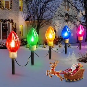 Luces Navideñas Moonflor Jumbo C9, 17 Pies Y 10 Led, Paquete De 2