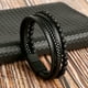 thumbnail image 3 of 1pc Fashion Layered Handmade Braided Leather Bracelet, Tiger Eyestone Beaded Bracelet Characteristic Punk Bracelet Accessory, 3 of 5