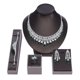 thumbnail image 1 of 4 Pzas Conjuntos de Joyería de Boda de Circonia Azul/verde/rosa para Mujer Collar Aretes Pulsera Anillo Ajustable Conjuntos de Joyería para Mujer Conjuntos de Joyería para Boda, 1 of 6