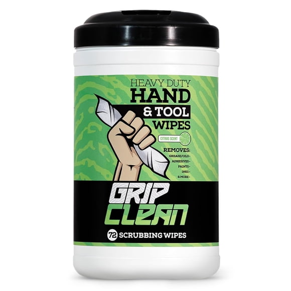 Toallitas de mano Grip Clean Heavy Duty 72 unidades con aroma cítrico