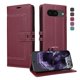 thumbnail image 1 of Premium Wallet Case for Google Pixel 8 with Card Slots & Kickstand, Flip Cover Red, 1 of 6