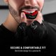 thumbnail image 3 of Protector bucal Hayabusa Combat Sports para adultos, negro/rojo, con funda, 3 of 7