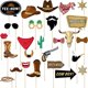 thumbnail image 1 of Kit de accesorios para fotomatón Blulu 26 piezas estilo vaquero, 1 of 8
