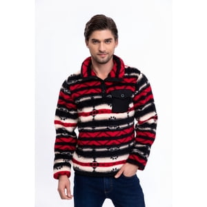 Likeshop - Polerón Peludo Étnico Otoño Invierno Chaqueta Hombre 6076
