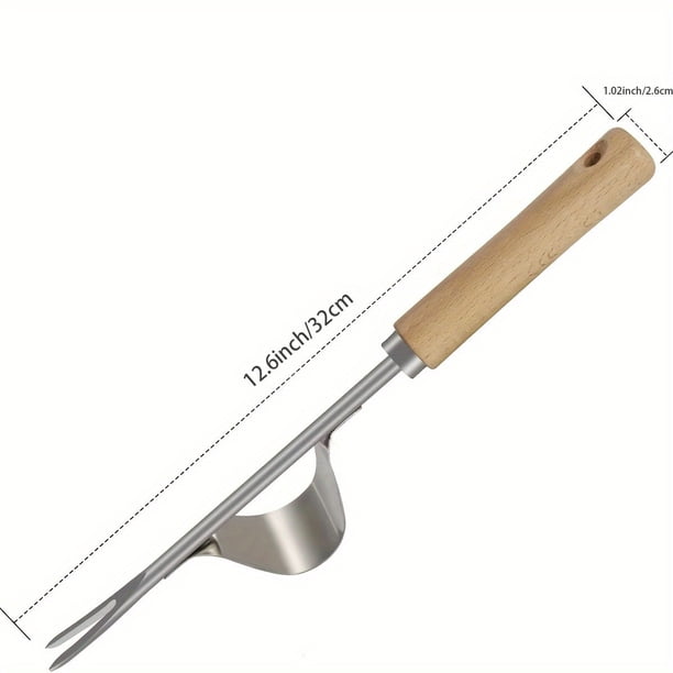 Gardeners' Essential Tool Set: 1pc Hand Weeding Tool with Wooden Handle for Digging and Transplanting