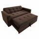 thumbnail image 3 of Sofa Cama Novus Tres Posiciones Chocolate Felpa, 3 of 3