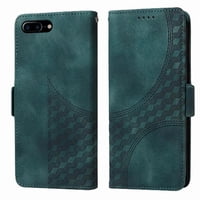 Carcasa Foxdock Iphone 7 Plus/8 Plus De Cuero Pu, Diseño Acolchado Clásico, Protección Contra Caídas Y Rayones
