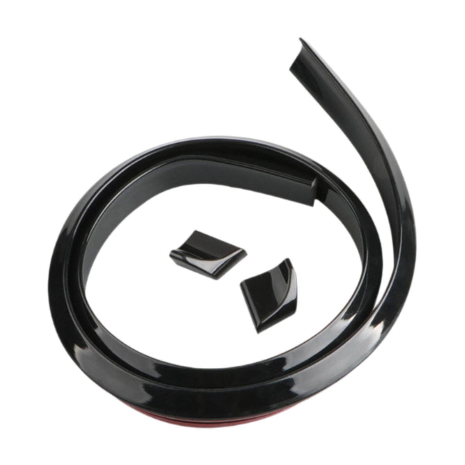 Ioensy - Kit De Alerón De Techo Para Maletero De Coche, Fácil De Instalar, Accesorios Para Automóvil, Pegatina Embellecedora De 4,5 Cm, Negro Brillante