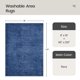 thumbnail image 2 of Alfombra lavable Valenrug, 6 x 9 pies, antideslizante, resistente a las manchas, azul marino, 2 of 9