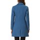 thumbnail image 3 of INSPIRE CHIC Abrigos de Mujer Abrigo Largo de Invierno con Botones Sencillos S Azul Polvoriento, 3 of 6