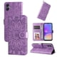 thumbnail image 3 of Funda tipo cartera FOXDOCK para Samsung Galaxy A05 , diseño girasol en relieve, cuero PU, cierre magnético, soporte y tarjetero, 3 of 5