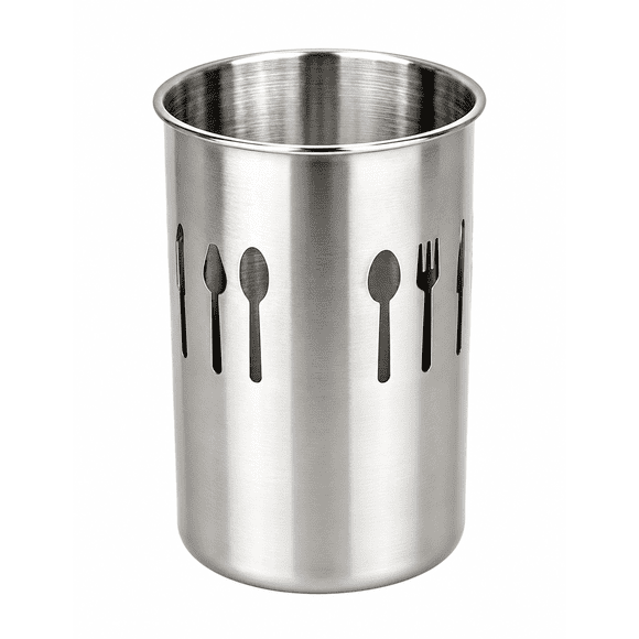 Porta Cubiertos de Acero Inoxidable 15.5 cm | Organizador para Cocina, Utensilios, Cucharas y Tenedores