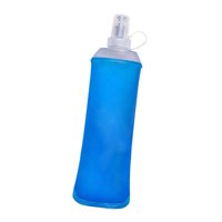Magideal - Botella De Hidratación De Agua Suave Plegable Con Cubierta Para Boquilla, Portátil Multiusos, Para Senderismo, Bicicleta, Ahorro De Espacio 500Ml
