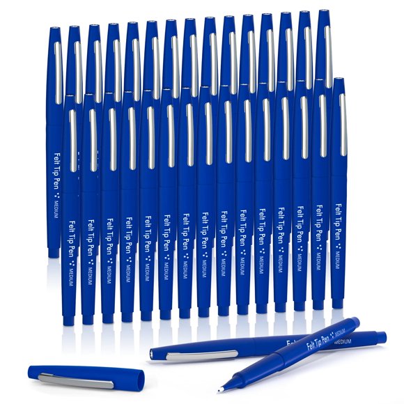 Rotuladores Lelix 30, color azul, 0,7 mm, punta mediana, para diario