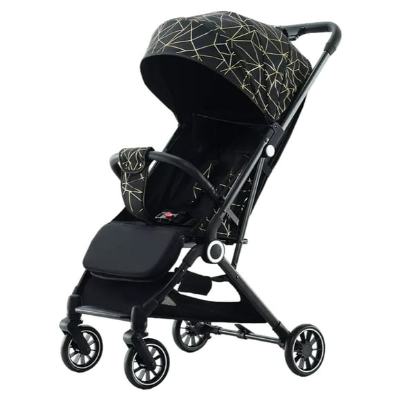 Coche de Paseo Últra Compacto Go Travel Negro Gold LuBabycas