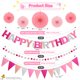 thumbnail image 2 of Bandera Danadia 3D Feliz Cumpleaños Rosa Preensamblada, 2 of 9