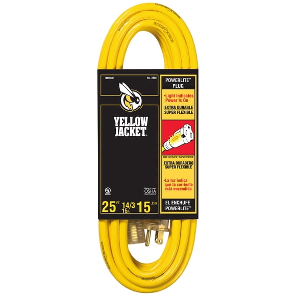Cable de extensión Southwire Yellow Jacket Heavy Duty de 25 pies