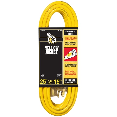 Cable De Extensión Southwire Yellow Jacket Heavy Duty De 25 Pies