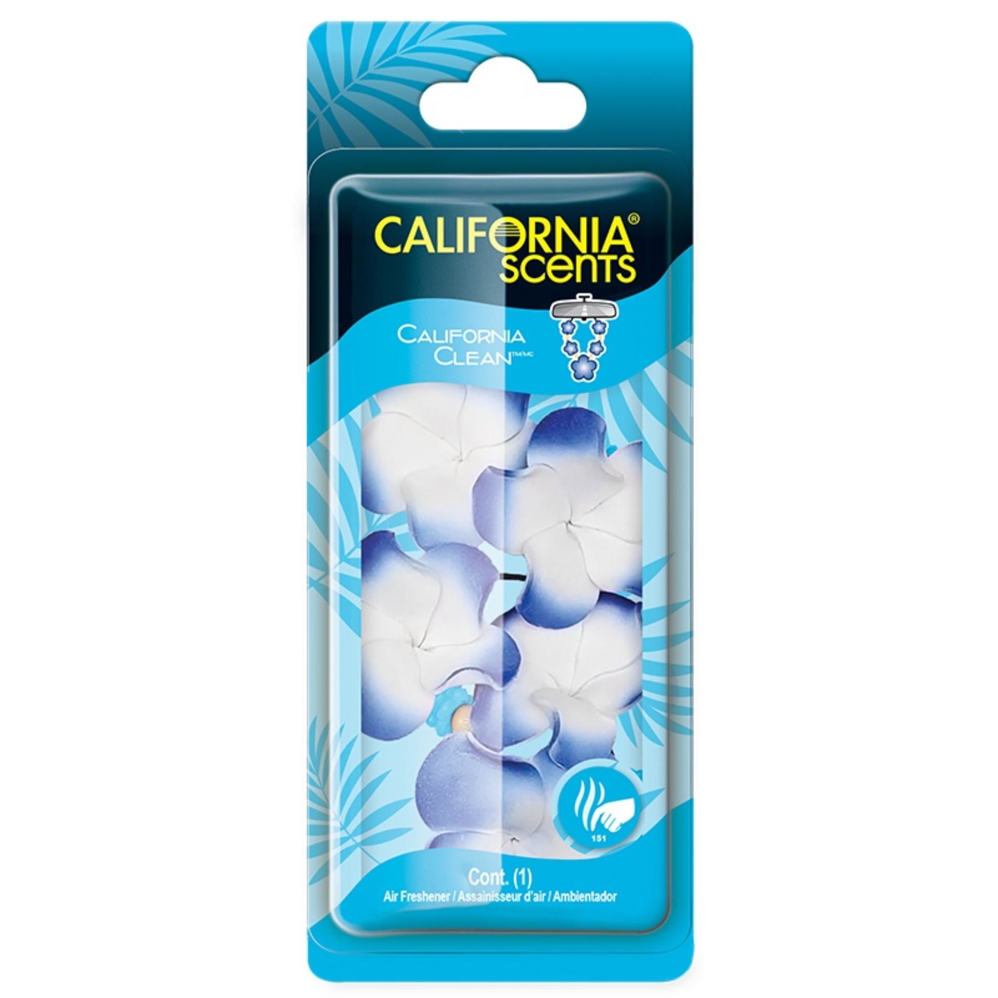 California Scents - Aromatizante Para Auto Collar Flor Clean