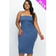thumbnail image 1 of Vestido Ajustado de Tubo Grande Azul Neblina 1XL, 1 of 5