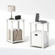thumbnail image 5 of Mesa de noche Furinno Simplistic Compact blanca, set de 2, 5 of 7