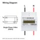 thumbnail image 2 of Medidor de kWh Baomain 220V 20(100)A Riel DIN LCD, 2 of 7