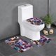 thumbnail image 1 of Villanos Juego de 3 alfombras de baño de coral fleece: tapete de baño + alfombra de inodoro en forma de U + funda de tapa de inodoro en forma de O, 1 of 6