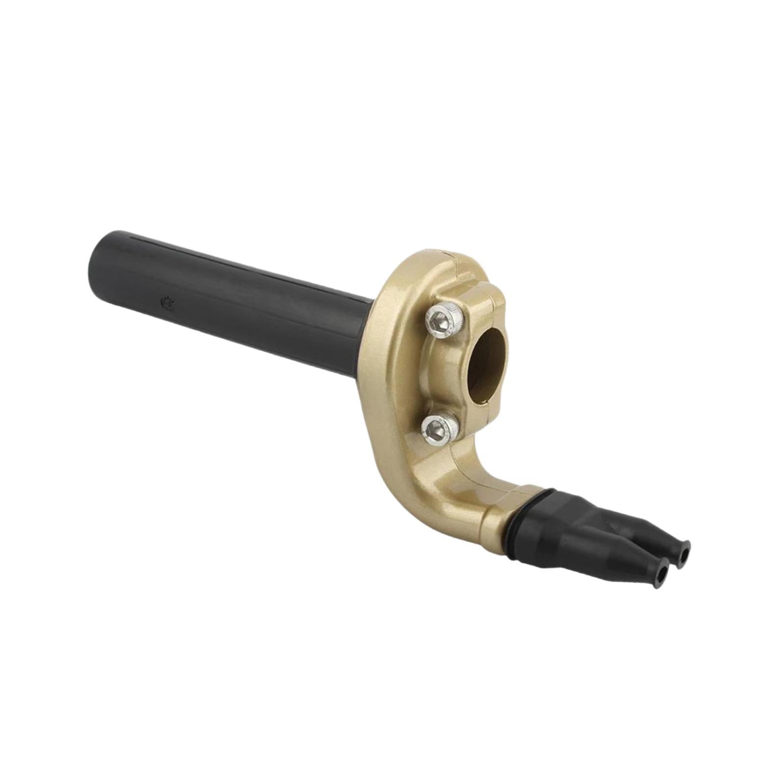 Magideal - Empuñadura Del Acelerador De Motocicleta Empuñadura Giratoria Del Acelerador Rápido De Motocicleta Mango De Aceleración Construcción De Aluminio Monta Oro Negro