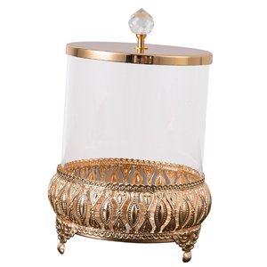 Magideal - Frascos De Vidrio Con Tapa, Tarro De Almacenamiento Para Dulces, Decoración, Almacenamiento, Condimento, Soporte Para Azúcar, Exhibición Decorativa De L