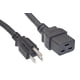 thumbnail image 1 of Cablelera extensión de cable de alimentación para Norteamérica, NEMA 5-15P a C19, 8 pies, 14 AWG, 15 A, 125 V (ZWACPFAC-08), 1 of 4