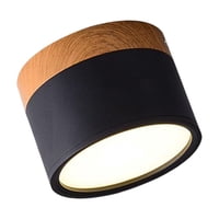 Magideal - Luz De Techo Led Lámpara De Techo Montada En Superficie Accesorios De Techo Iluminación Aluminio 12W Led Downlight Para Sala De Estar Balcón Cocina , Negro