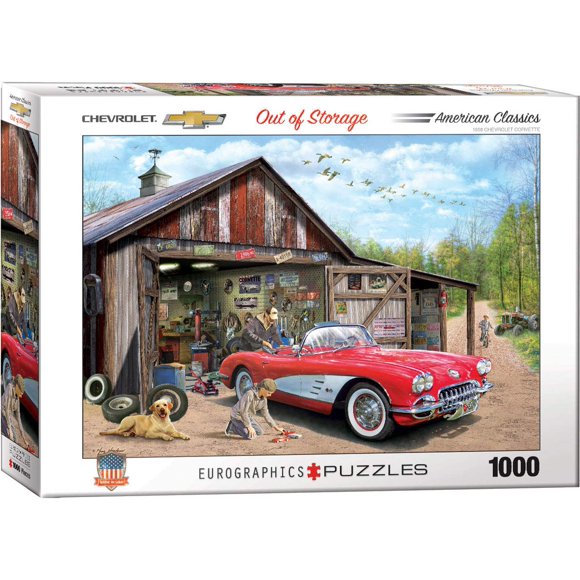 Puzzle EuroGraphics Corvette 1959, fuera de almacenamiento, 1000 unidades