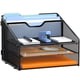 thumbnail image 1 of Organizador de archivos para escritorio Gawerk de malla con 3 bandejas y 2 compartimentos verticales, 1 of 7