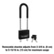 thumbnail image 2 of Grillete ajustable Padlock Master Lock 527D con llave, negro, 2 of 5