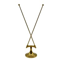 Ioensy - Soporte De Bandera De Mesa De Metal Para Reuniones De Oficina Y Ceremonias, Dorado