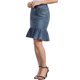 thumbnail image 4 of INSPIRE CHIC Falda de Mezclilla Ajustada con Volantes en la Rodilla para Mujer, Regreso a Clases, S Azul Gris, 4 of 6