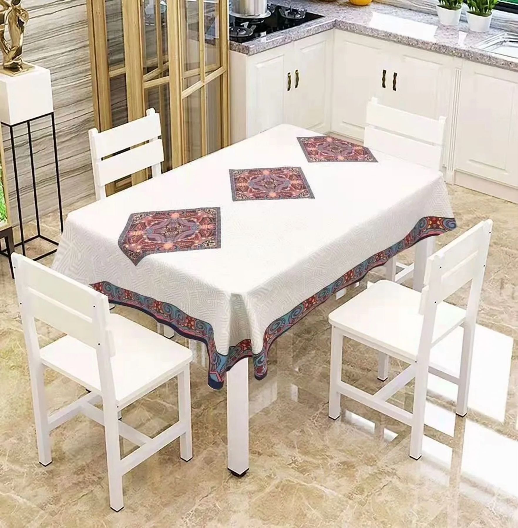 Genérico - Mantel Algodón Lino Negro 150X240