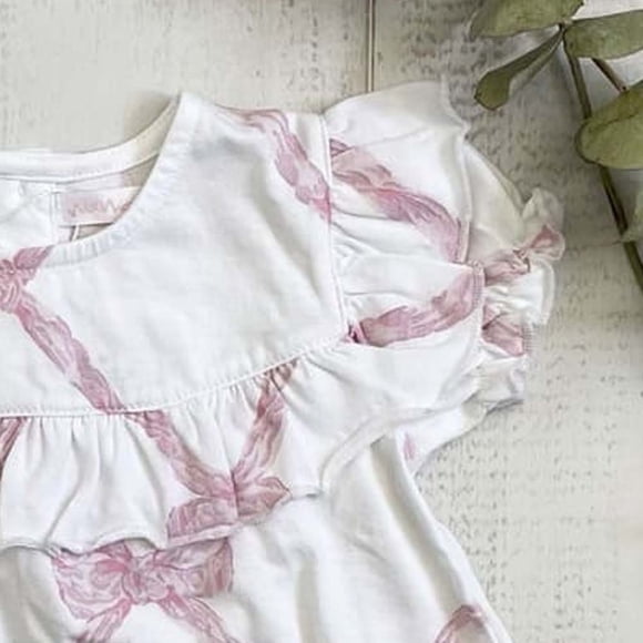 Blusa M/c Lucía Rosado Algodón Pima - Talla 9/12 MESES