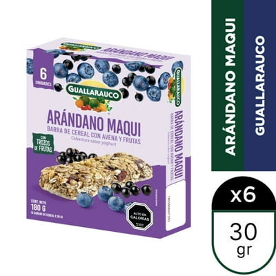 Barra De Cereal Arándano Maqui 6 Un 30 G Guallarauco