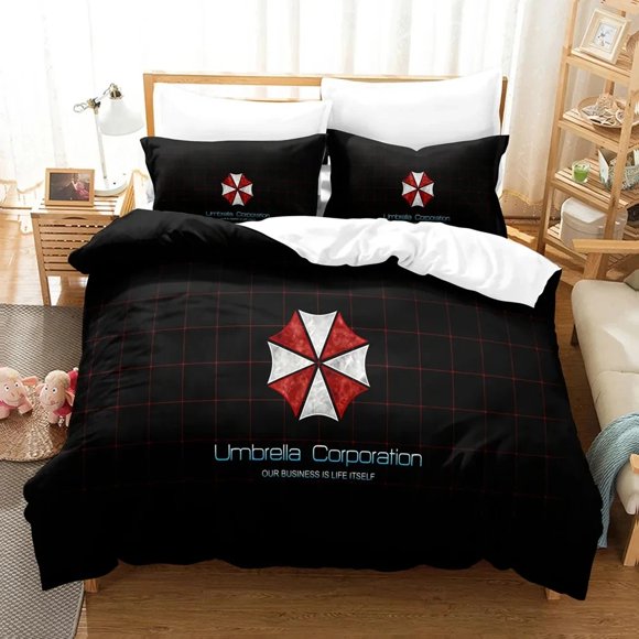 Red Umbrella Bedding Set Boys Girls Twin Queen Size Duvet Cover Pillowcase Bed Boys Adult Fashion Home TextileextileBed Sheets