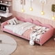 thumbnail image 3 of Twin size Upholstered Daybed, Sherpa Fabric Sofabed with Cloud-Shaped Backrest, No Box-spring Needed, Pink(Old SKU WF532068AAH), 3 of 3