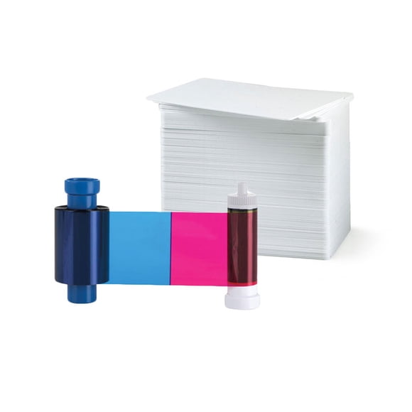 Cinta de colores y tarjetas de PVC Magicard MA100YMCKO, 100 impresiones