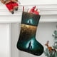 thumbnail image 2 of Wildwood Tema: Calcetines de Navidad, fino lino blanco para colgar en escaleras y chimenea, decoración navideña para el hogar, regalo de Navidad. 45cm × 32cm, 2 of 5