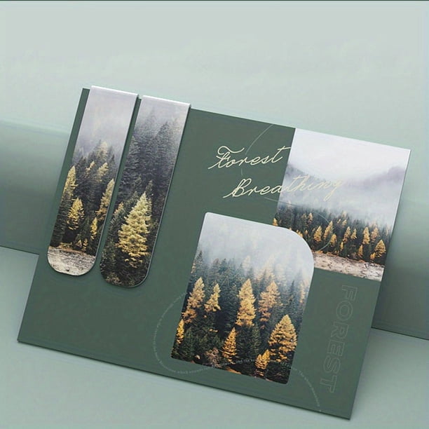 2pcs Magnetic Bookmark - Creative Art with Exquisite Nordic Style for Labeling & Bookmarking!