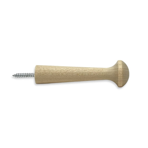 Perchas de Madera de Abedul Balsam Point 7.3 cm con Tornillo Paquete de 10