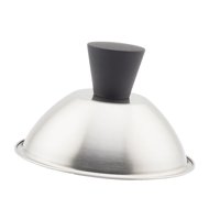 Bothyi - Tapa De Plancha Plana Redonda Para Derretir Queso, Ideal Para Asar Hamburguesas Al Vapor, 13,5 Cm